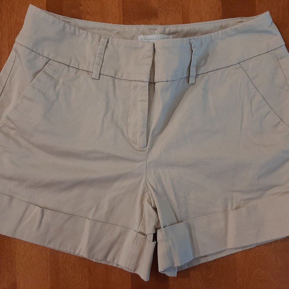 New York & Company Light Khaki Shorts 2